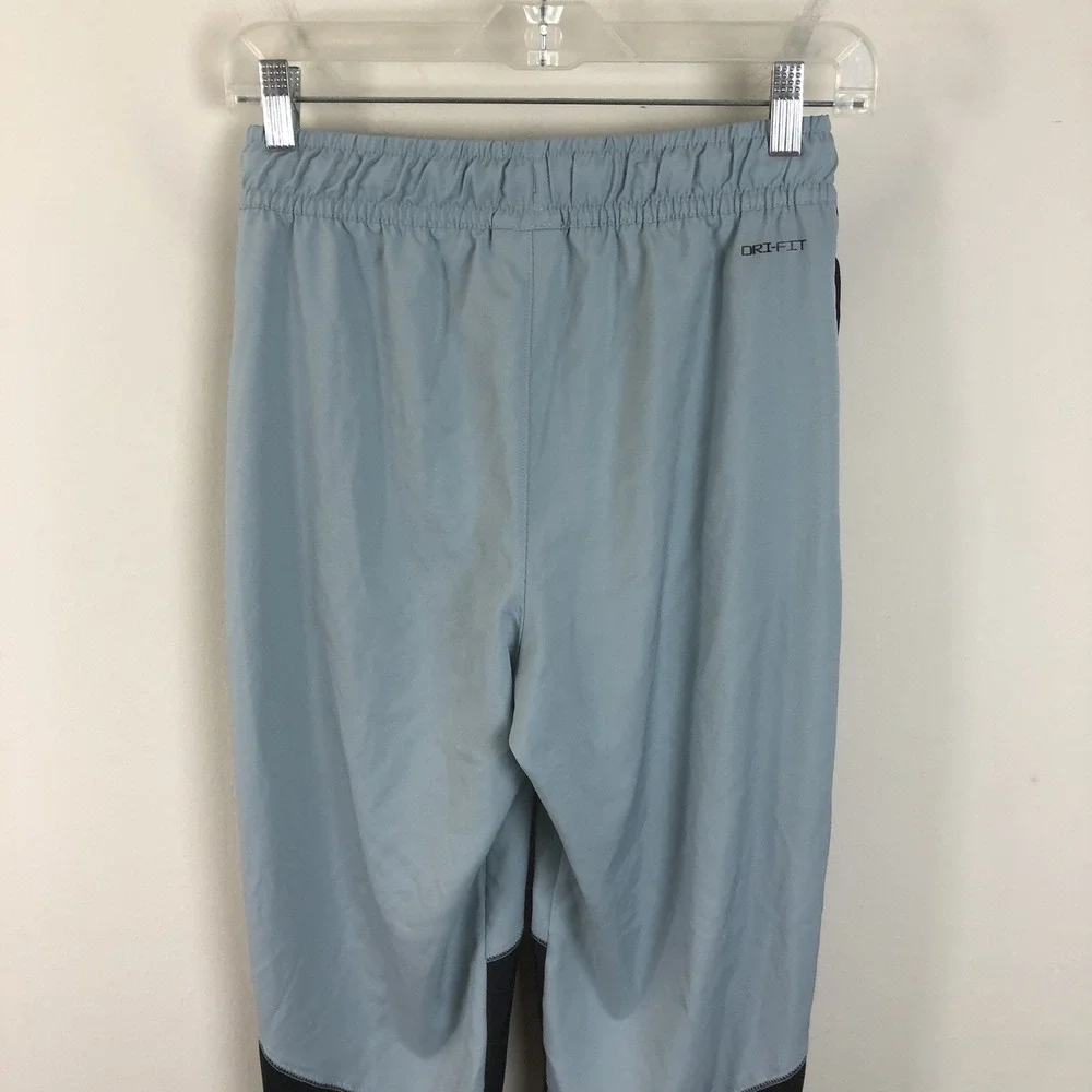 Air Jordan Joggers Track Pant Men's Sz S Light Blue Black Jumpman Ankle Zip Y2K
